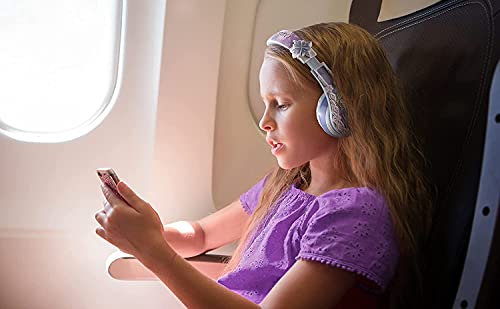 Image of ekids Disney Frozen Kids Bluetooth Headphones, Wireless with Microphone, Includes Aux Cord, Volume Reduced, Foldable for School, Home, or Travel