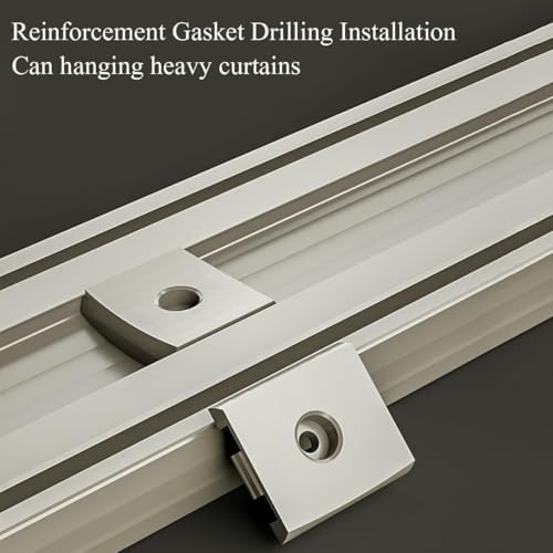 Heavy-Duty Aluminum Double Track Ceiling Curtain Rails Set - Silent Wheels for Living Room & Bedroom - Perfect for Room Dividers & Space Separation
