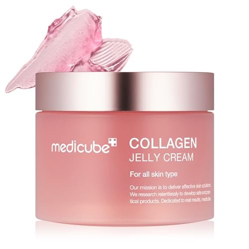 Medicube Collagen Jelly Cream- Niacinamide & Freeze-Dried Hydrolyzed Collagen – Boosts skin’s barrier hydration and gives 24h Glow & Lifted Look – No artificial color, Korean skincare (3.71 fl.oz.)