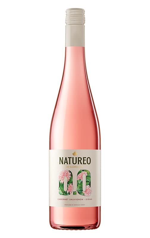 Vino Sin Alcohol - Envio 24 h - Natureo Torres - Vino Regalo - Enviado Cosecha Privada (1 x Botella 75 cl, Rosado)