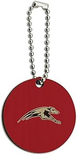 University of Indianapolis Primary Logo Wood Wooden Round Keychain Key Chain Ring