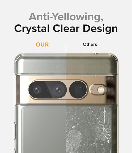 Image of KAPAVER Hybrid Shock Proof Series Back Cover Case Compatible with Google Pixel (PC+TPU) (Black) (Crystal Clear, Google Pixel 7 Pro)