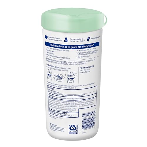 Image of Wet Ones Hand Wipes, Sensitive Skin, Unscented, 40 ct Canister (1 Pack)