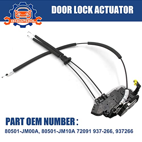 Image of Door Lock Actuator Latch Assembly Front Left Side Compatible with 08-15 Nissan Rogue Replace OEM:# 80501-JM00A, 80501-JM10A 72091 937-266, 937266