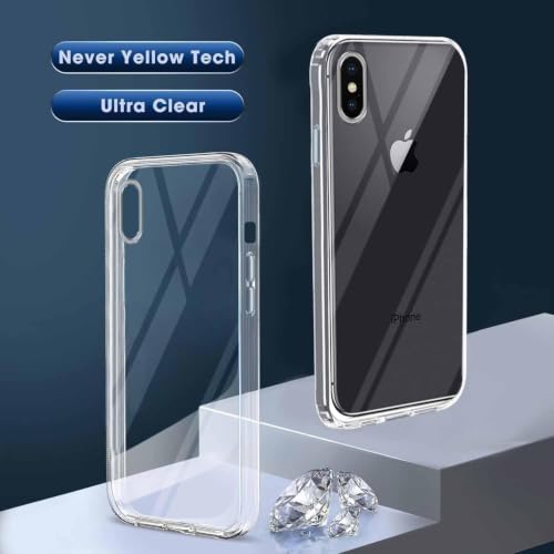 Image of Jkobi Silicone Back Cover Case for Apple iPhone Xs (Clear Shockproof Case with Camera Protection | Soft and Flexible | Transparent)
