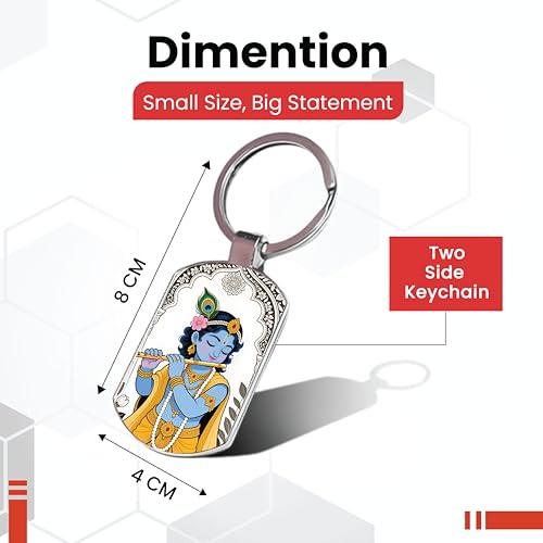 Image of Stylish Metal Keychains with Permanent Glossy Print - Inspirational Quotes & Spiritual Designs - Perfect Key chains for loved ones, Personal Use, Gifts & Return Gifts