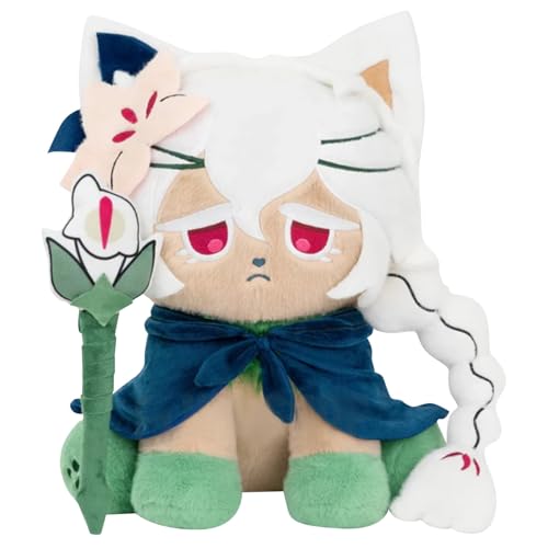 Amnii Cookie-Run Kingdom Ornaments Figurines White Lily Cookie Pillow Doll Merchandise Hugable Car Room Decorations Stress Relief Doll 9.8inch