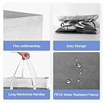 2-Pack Large Laundry Basket, Waterproof, Freestanding Laundry Hamper, Collapsible Tall Clothes Hamper with Extended Handles for Clothes Toys in the Dorm and Family - Image 5