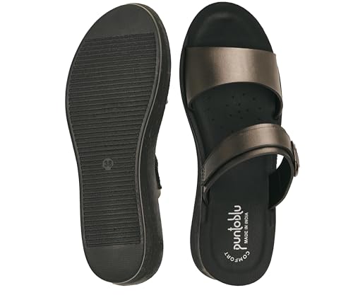 Image of puntoblu Cushion Comfort Designer Platform Heels for Women | Comfortable Padded Footbed | Anti-Skid & Durable Wedge Heel Slippers for Girls | Ideal for Casual, Party & Ethnic Wear