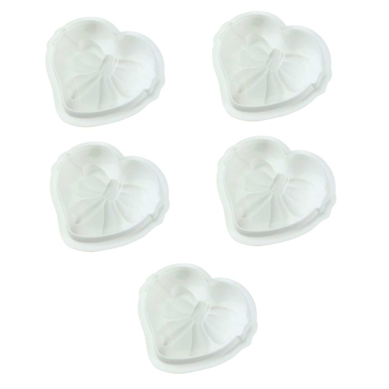 TOPBATHY 5 Pz Stampo amore stampini per bambini stampo torta natale per cioccolato cuore per cioccolato per fiori in silicone da forno forme in silicone bianca