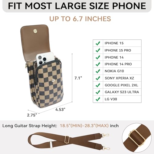 Image of BOSTANTEN Crossbody Bags for Women Cell Phone Purse Leather Wallet Handbags with Card Slots
