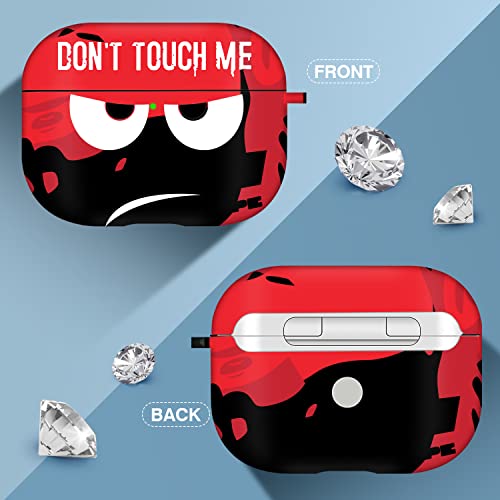 Image of for Airpods Pro 2nd Generation Case 2022, Don't Touch Me for Airpods Pro 2 Cover with Keychain Soft Cute Shockproof Cover for Women Men Compatible Apple AirPod Pro 2,red