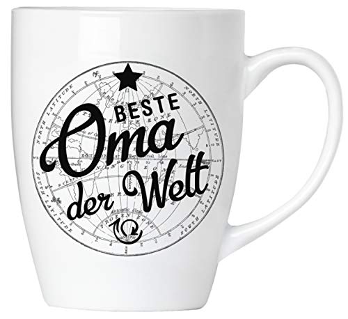 BRUBAKER - Beste Oma der Welt - Kaffeetasse aus Keramik - 300 ml -...