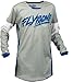 FLY Racing Youth Kinetic Khaos Jersey (Light Grey/Blue/White, Youth Small)