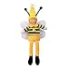 SOIMISS Honey Bee Peluche Giocattolo Animale di Pezza Bambole Angelo Lavorato A Maglia Peluche Giocattolo Ali Bumblebee Bambola Animale del Ragazzo di Stile 33X15X7CM