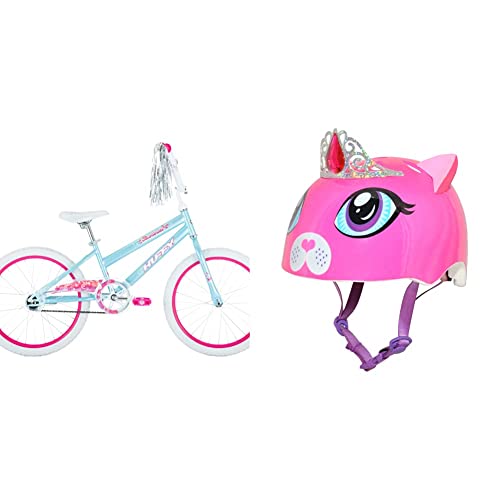 Huffy Illuminate 20” Girl’s Bike With Kickstand, Light Blue & Raskullz 1210010-Dkp-5 Girls Kitty Tiara Helmet, Dark Pink, Ages 5+ #TOP11