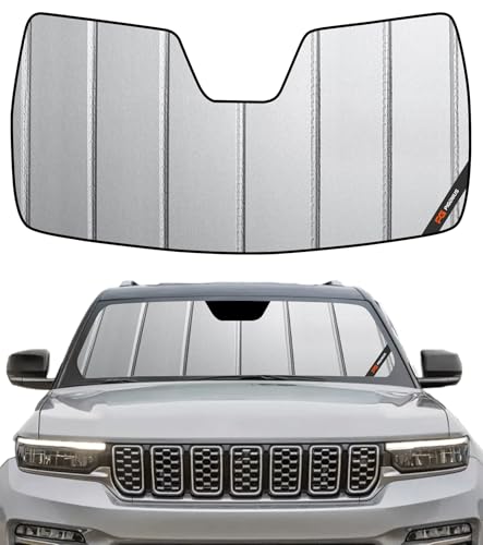 Pigenius Windshield Shade for Jeep Grand Cherokee 2022-2026 Grand Cherokee L 2021-2026 Front Window Sunshade - Safeguard