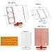 Milzie Makeup Vanity Mirror with 44 Natural White LED Lights, 3x 5x 10x Magnification Lighted Makeup Mirror, Extra Large Unique Tri-Fold Design, Countertop Cosmetic Mirror Rose Gold, X-Large Model
