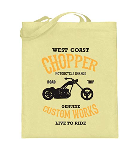 Sac en toile de jute West Coast Chopper jaune zinc à longues anses