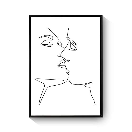 Baiser d'amour affiches et impressions minimalistes pour célébrer le couple - 2