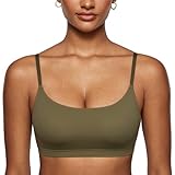 INLYRIC Women's Inbarely Bralettes Cami Bras No Underwire Wireless Seamless Unlined Comfort Sports Bra Warm Green Small