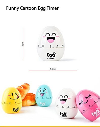 60 Minutes White Funny Mechanical Home Kitchen Egg Timer For Cooking,Kids #TOP2