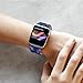 UTRSIFB Mens Fashion Silicone Replacement Strap Compatible with iWatch Series, Trendy Watch Bands for Men Space Galaxy Blue Rose Flower