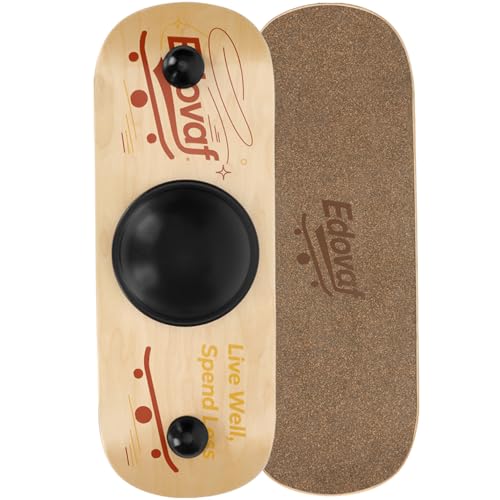 Image of Balance Board- Gift for Adults & Kids,Wood Wobble Balance Trainer Board,Premium Slip-Resistant Surface Portable Fitness Equipment,Suitable for Core Workout, Standing Desk Exercise, Home Gym, Yoga