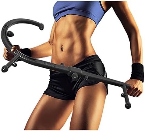 Masacane Back Massage Hook Trigger Point Massager Tool, Handheld Self Massage Cane Therapy for Back Neck & Shoulder Pain Relief, Deep Muscle Knots Massage Stick for Women & Men (Black)