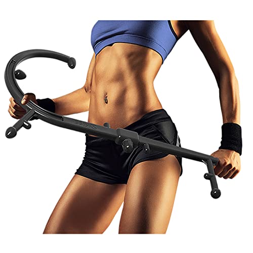 Masacane Back Massage Hook Trigger Point Massager Tool, Handheld Self Massage Cane Therapy For Back Neck & Shoulder Pain Relief, Deep Muscle Knots Massage Stick For Women & Men (Black) #TOP17