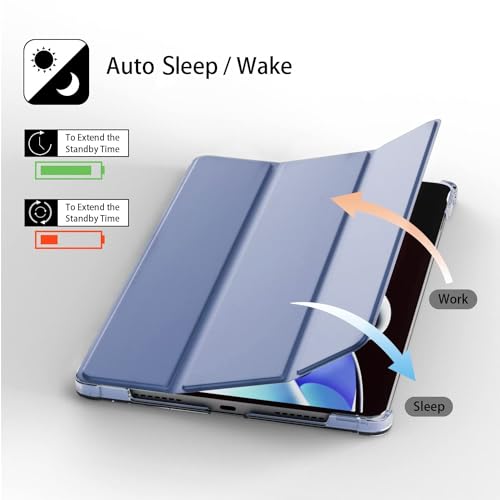 Image of ProElite Case Cover for Realme Pad 2 11.5 inch Cover, Smart Flip Case Cover for Realme Pad 2 11.5 inch Translucent Back with Stylus Pen, Lavender