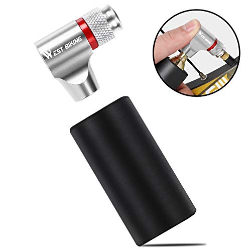 CO2 Inflator Bike Tire Pump, Easy Screw-On Design | Fits Presta and Schrader, Bicycle Mini Hand Pump with Insulated Sleeve for Road Mountain Bikes - No CO2 Cartridges Included