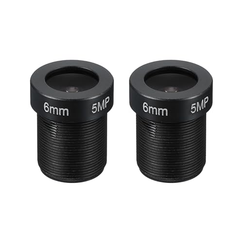 PATIKIL Lente de cámara CCTV de 8 mm, lente de cámara de seguridad F2.0 FPV 2MP 1080P, lente de cámara súper transparente, lente de ángulo de 48°, diámetro roscado M12 para cámara IP panorámica,