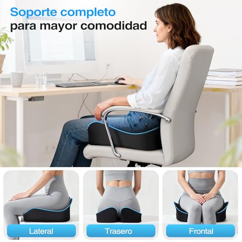 Cojin Silla Oficina antideslizante de espuma viscoelástica ergonómico 5