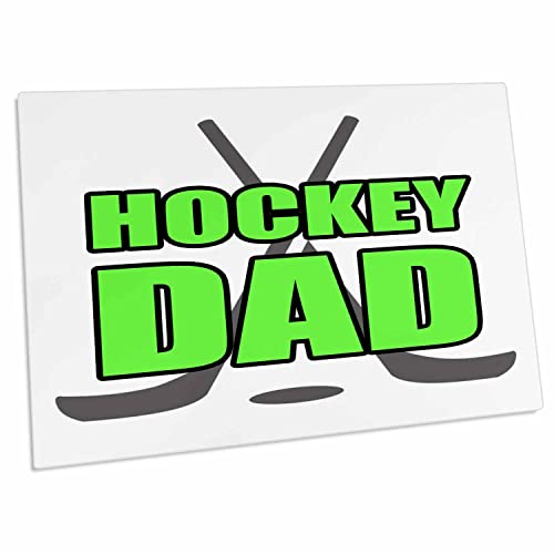 3dRose Ice Hockey - Hockey Dad Red - Desk Pad Place Mats