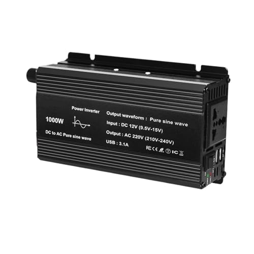 Convertisseur 1000W onduleur à onde sinusoïdale pure 12V 24V