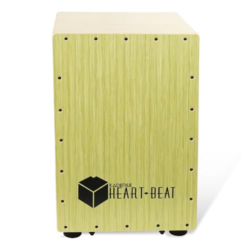 Image of Kadence GL2506 Heartbeat Cajon | 4 Adjustable Snare Strings | Eaglewood Body & Head | Lightweight with Anti-skid Rubber Feet | Includes Learning Course | Light Green