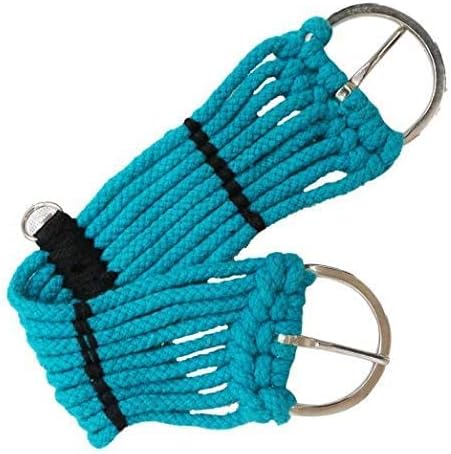 Pony/Mini Teal 9-Strand Western Rope Girth w/Center D-Rings