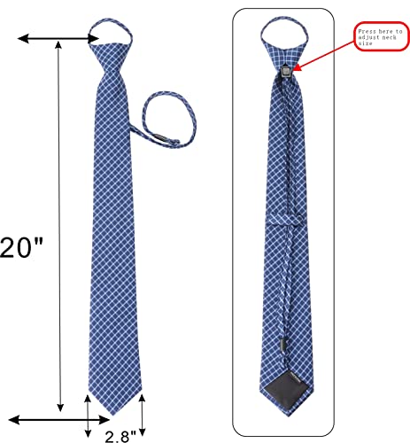 Image of Mens Ties, Mens Zipper Ties Neckties for Men, Silky Zip Up Ties, Men's Pretied Ties Set