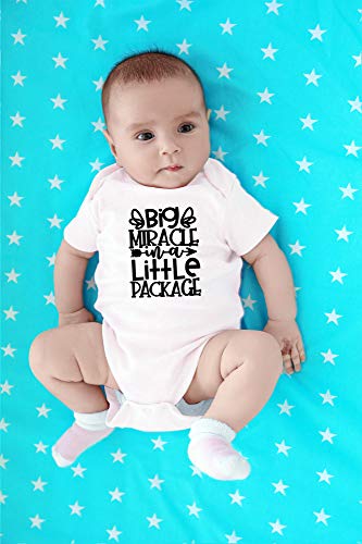 CBTwear Big Miracle In A Little Package - Baby Clothes - Funny Newborn Bodysuit Outfits for Boys and Girls4