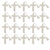 24 Crocheted Cross Bookmarks with Tassels – Religious Gifts & Bible Study Set