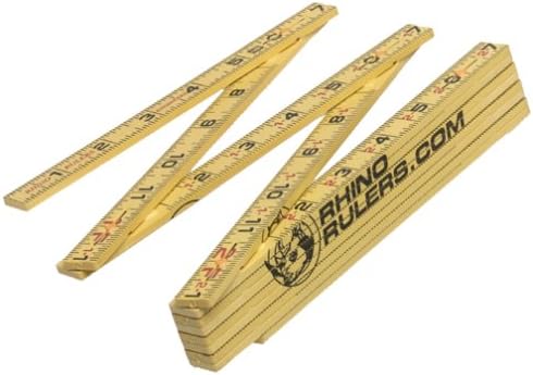 Rhino Rulers Folding Engineer's Ruler 6' Length (10ths and Inches) - 55125
