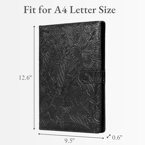 image for Mymazn Padfolio Portfolio Binder, Faux Leather Interview Resume Folder