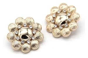 Btbtb BTBTB Luxus-Strass-Metallknöpfe 6 Stück