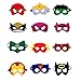 Kisem Maschere di Supereroi , 12 Pezzi Feltro Supereroi Cosplay Maschere per Feste per Bambini, Maschera di Halloween Maschere per Occhi di Compleanno, Adatto a Ragazzi e Ragazze