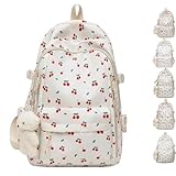 Photo Gallery tencipeda strawberry backpack, large capacity cute aesthetic bag with bear charm, perfect for travel school daily use & photoshoots (cherry) Photo Gallery tencipeda strawberry backpack, large capacity cute aesthetic bag with bear charm, perfect for travel school daily use & photoshoots (cherry)