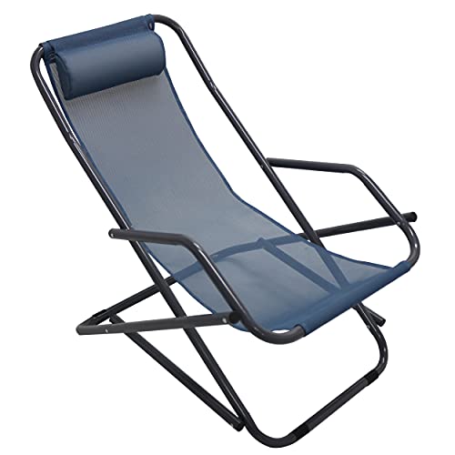 Homecall: Silla mecedora plegable de aluminio