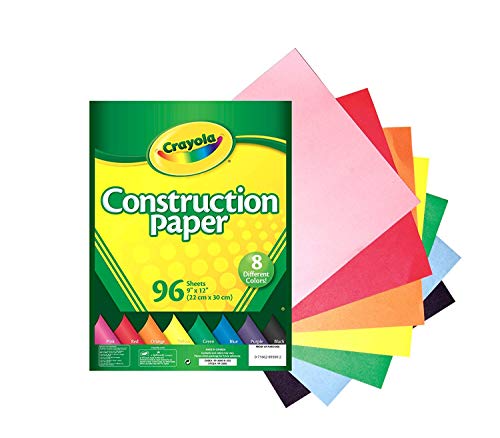 Crayola Construction Paper 9\" x 12\" Pad, 8 Classic Colors (96 Sheets), Great for Classrooms & School Projects (Pack of 2)