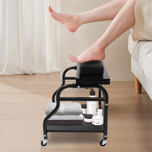 Carrito plegable para spa de pies 2 niveles negro miniatura 3