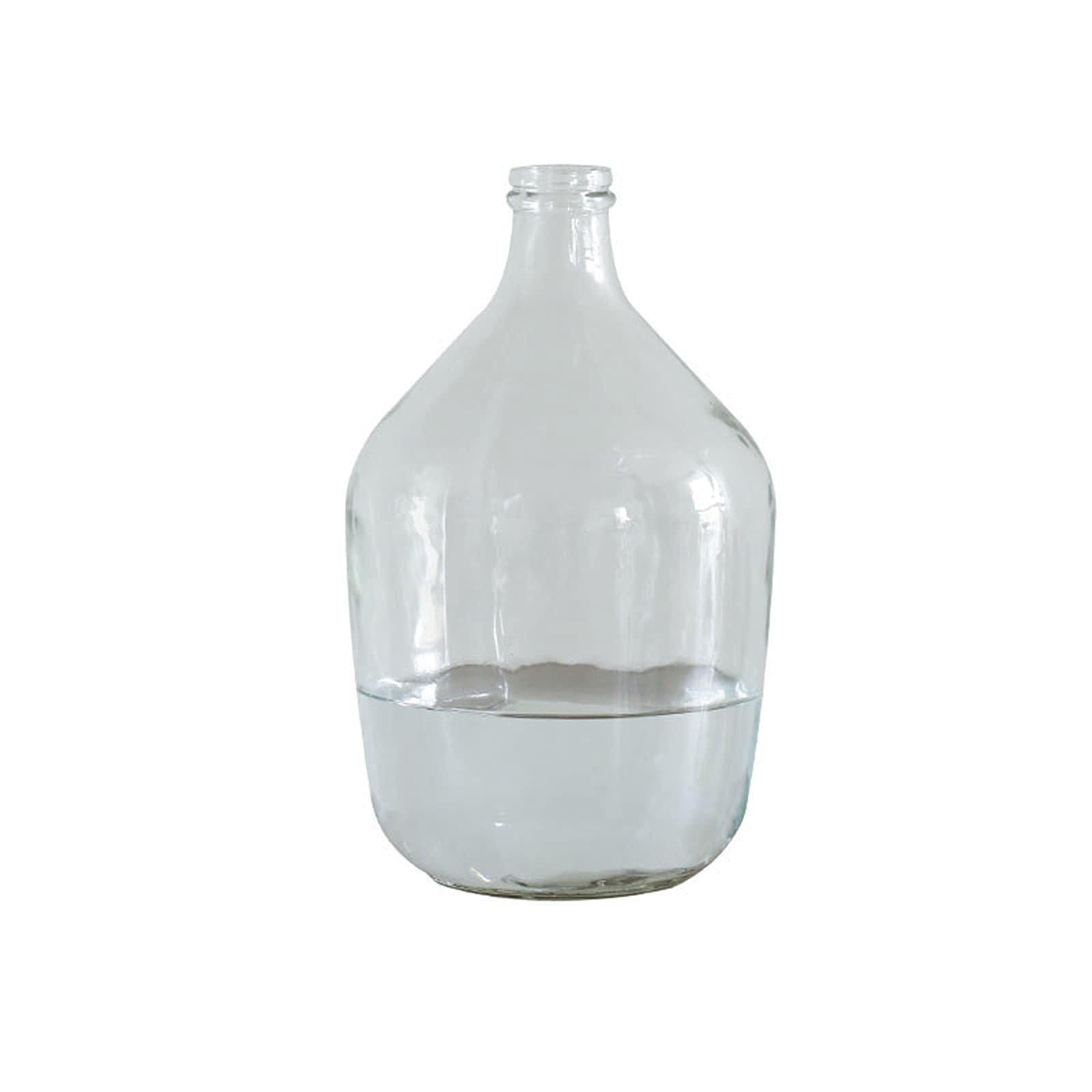 asdchZen Indoor Gardening Thickened Glass Vase, Small Mouth Vase Living Room Dining Table Fresh Flowers Hydroponic Vase,21 * 38CM